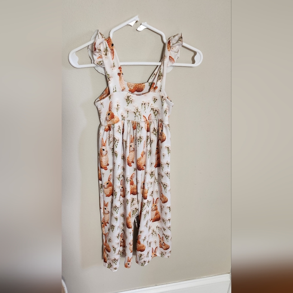 Adorable 3D Bunny Print Romper